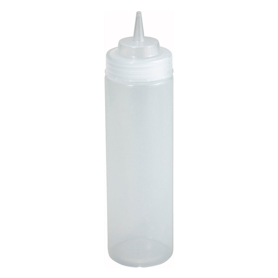 PSW-12 12oz Squeeze Bottles, Wide Mouth, Clear, 6pcs/pk