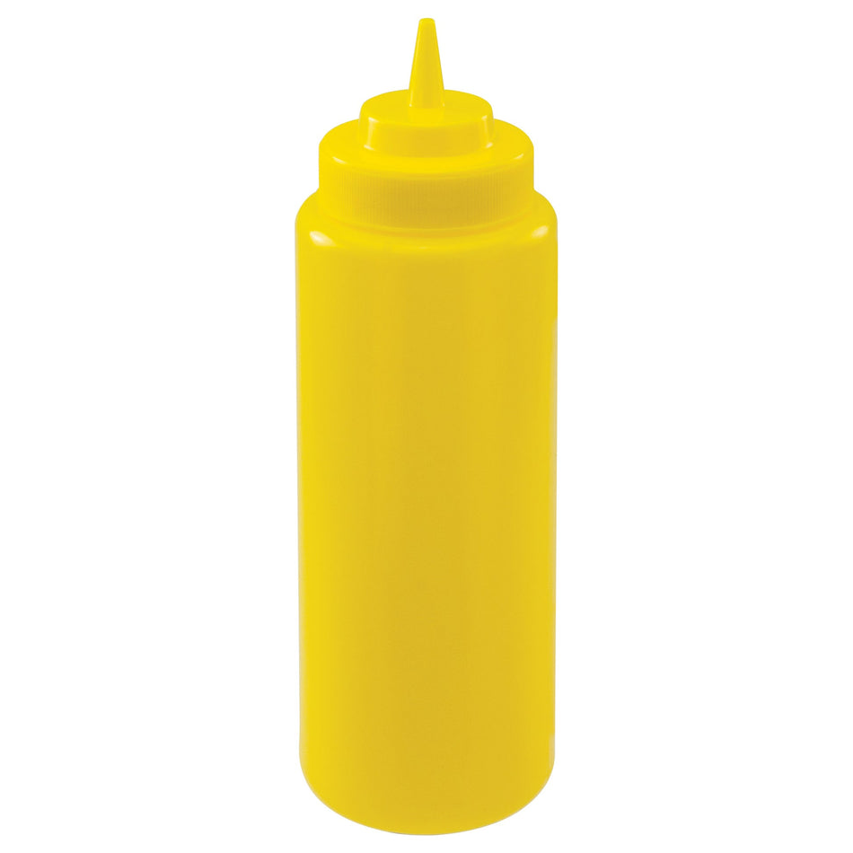 PSW-32Y 32oz Wide-Mouth Squeeze Bottles - Yellow