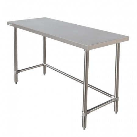 Stainless steel work table open base