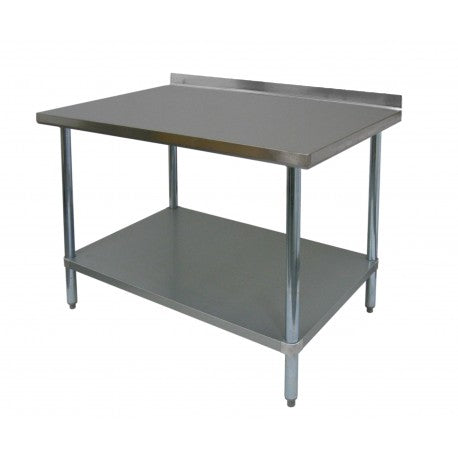 WT-EB2484 - 84”W x 24”D x 35”H Economy Work Table, w/ Back Splash