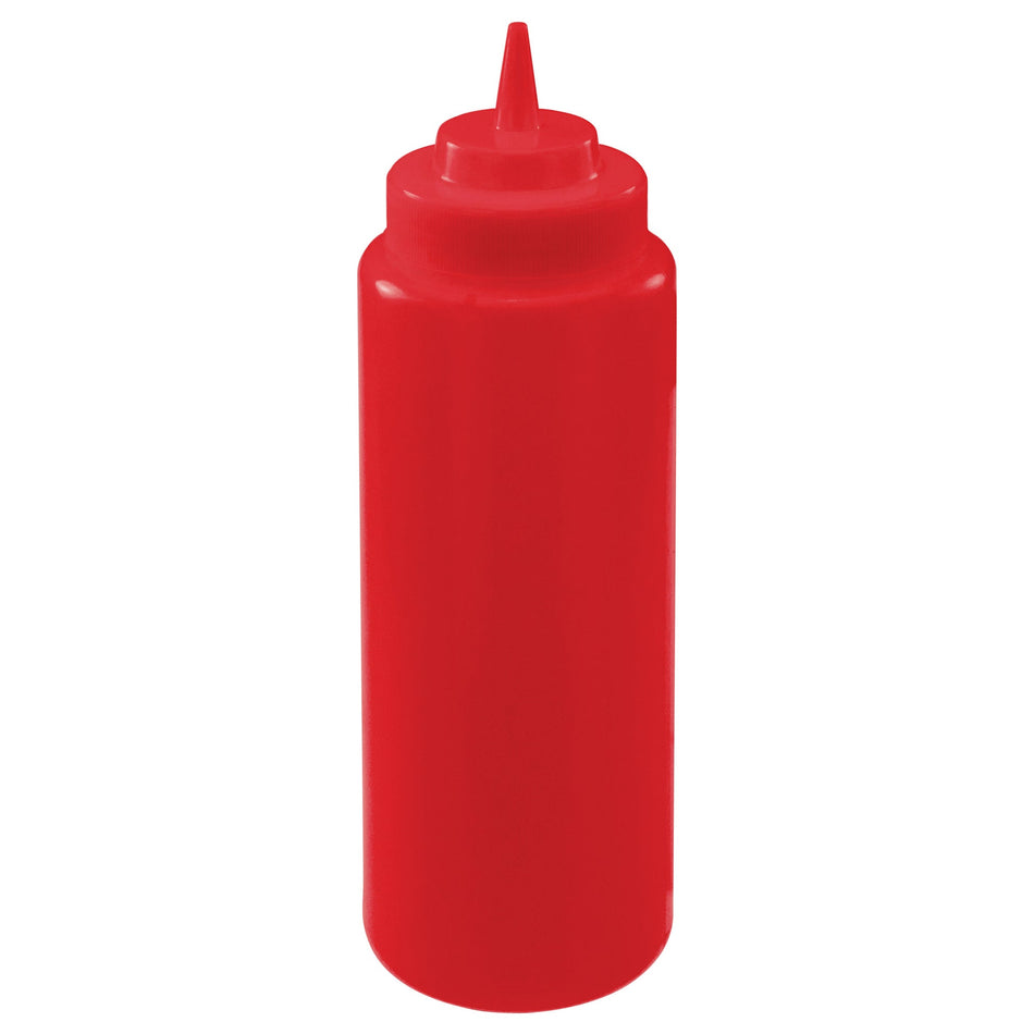 PSW-32R 32oz Wide-Mouth Squeeze Bottles - Red