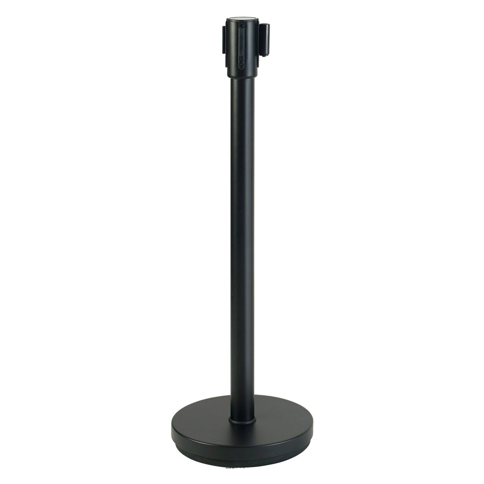 CGS-38K Stanchion Post with Retractable Belt - Black